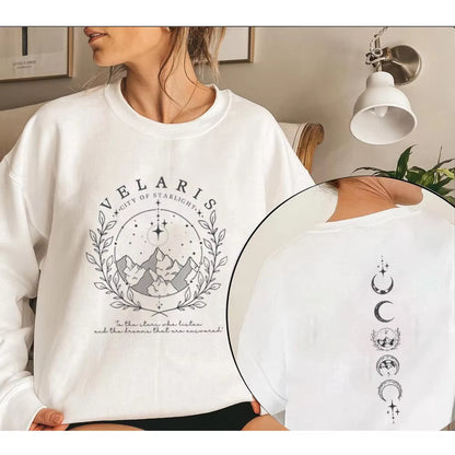 Velaris City of Starlight Sweatshirt - Unisex ACOTAR Hoodie | Night Court Long Sleeve SJM Merch